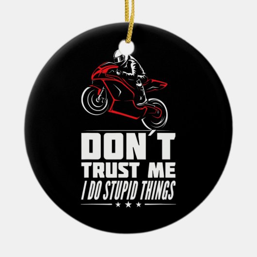 スポーツバイクバイクライダースーパーバイクオールドバイクもしくは自転車に乗る人 セラミックオーナメント (正面)