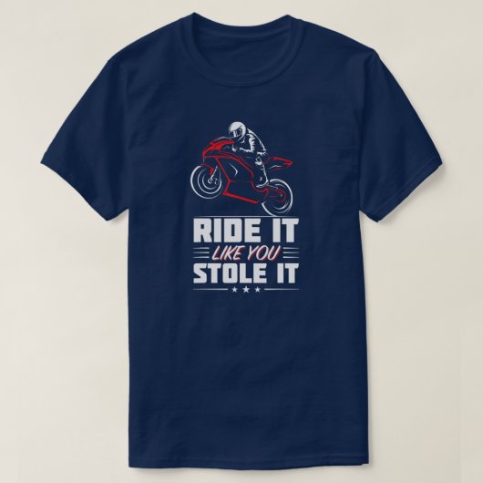 スポーツバイクライダースーパーバイクオールドバイクもしくは自転車に乗る人 Tシャツ (デザイン正面)