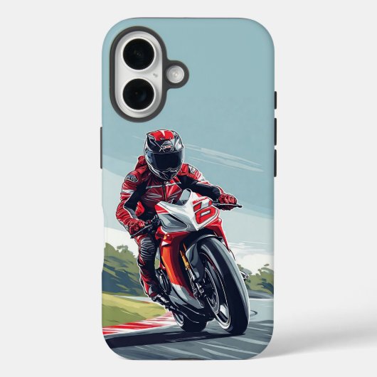 🏍️ スポーツバイクライダー 海沿いの道 Case-Mate iPhoneケース (裏面)