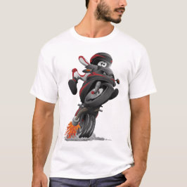スポーツバイク用のモーターサイクルアニメイラストレーション Tシャツ