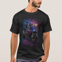 スポーツバイク モザイクアート グラフィックTシャツ Tシャツ