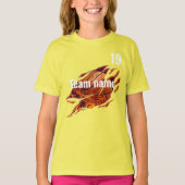 スポーツバスケットボールチームフィールドデイ応援スクワッドスクール Tシャツ (正面)