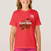 スポーツバスケットボールチームフィールドデイ応援スクワッドスクール Tシャツ (正面)