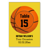 スポーツバスケットボールテーマパーソナライズされたテーブル番号 テーブルナンバー (裏面)