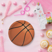 スポーツバスケットボール誕生日パーティー ペーパープレート (パーティー)
