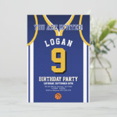 スポーツバスケットボール誕生日招待状 招待状 (スタンド正面)