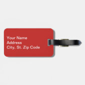 スポーツバスケットボール | DIYの名前と番号 |赤 ラゲッジタグ (裏面横)