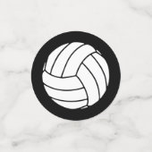 スポーツバレーボールのボールを黒に コンフェッティ (スモール正面)