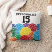 スポーツバレーボールコラージオンホワイト – DIY文字 クッション (ブランケット)