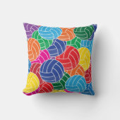 スポーツバレーボールコラージュ |カラフル | クッション (正面)