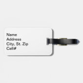 スポーツバレーボール🏐 – 紫、白、黒 ラゲッジタグ (裏面横)