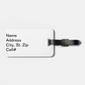 スポーツバレーボール🏐 – 赤、白、黒 ラゲッジタグ (裏面横)