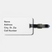 スポーツバレーボール🏐 – 青、白、黒 ラゲッジタグ (裏面横)