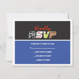 スポーツバーのバルミツワーのメガ招待状 出欠カード