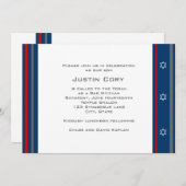 スポーツバーの(ユダヤ教の)バル・ミツバーの招待状の首都のホッケー 招待状 (正面/裏面)