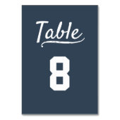 スポーツパブグリルバーレストランネイビーブルー テーブルナンバー (裏面)