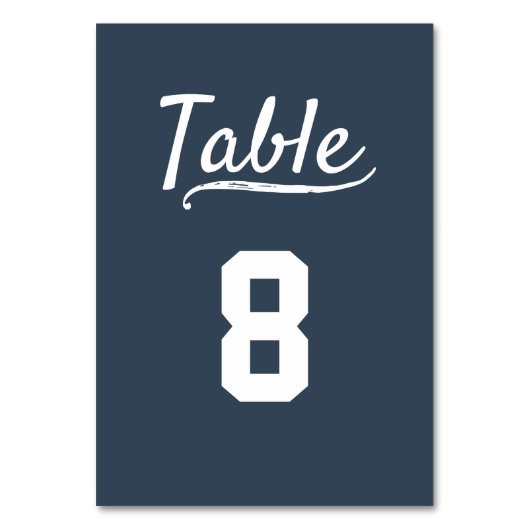 スポーツパブグリルバーレストランネイビーブルー テーブルナンバー (正面)