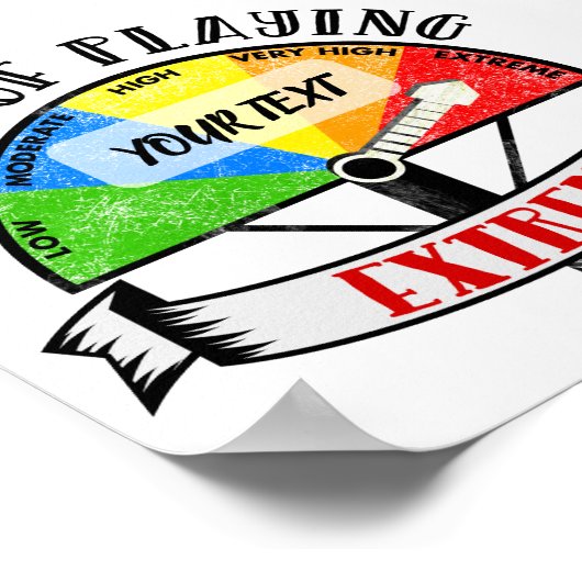 スポーツパーソナライズされたおもしろいまたは音楽デザイン ポスター (角)