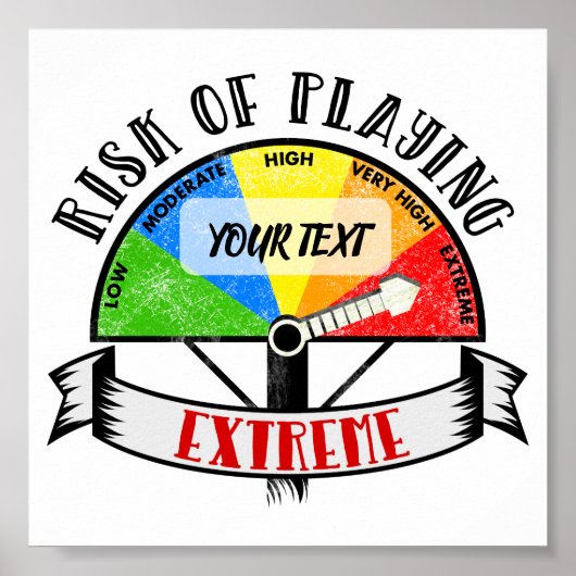 スポーツパーソナライズされたおもしろいまたは音楽デザイン ポスター (正面)