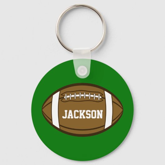 スポーツパーソナライズされたが大好きな少年のためのサッカー キーホルダー (正面)