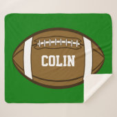 スポーツパーソナライズされたが大好きな少年のためのサッカー シェルパブランケット (正面(横))