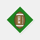 スポーツパーソナライズされたが大好きな少年のためのサッカー スタンダードカクテルナプキン (角)