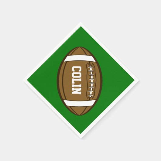 スポーツパーソナライズされたが大好きな少年のためのサッカー スタンダードカクテルナプキン (角)