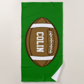 スポーツパーソナライズされたが大好きな少年のためのサッカー ビーチタオル (正面)