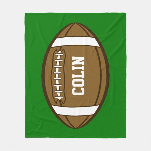 スポーツパーソナライズされたが大好きな少年のためのサッカー フリースブランケット (正面)