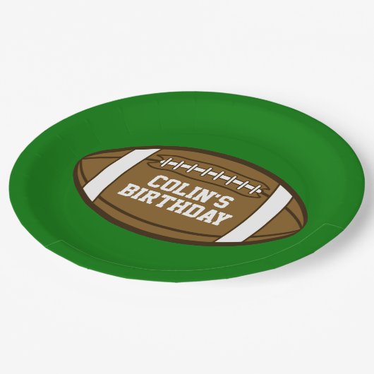 スポーツパーソナライズされたが大好きな少年のためのサッカー ペーパープレート (アングル)