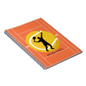 スポーツパーソナライズされたを提供するテニス選手コーチ ノートブック (右側)