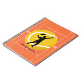 スポーツパーソナライズされたを提供するテニス選手コーチ ノートブック (左側)