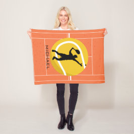 スポーツパーソナライズされたを提供するテニス選手コーチ フリースブランケット