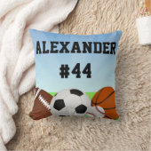 スポーツパーソナライズされたオールスター名前をカスタムする枕 クッション (ブランケット)