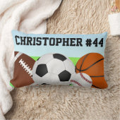 スポーツパーソナライズされたオールスター名前をカスタムする枕 ランバークッション (ブランケット)