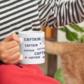 スポーツパーソナライズされたキャプテンのモノグラム名 ツートーンマグカップ