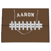 スポーツパーソナライズされたサッカー抱き枕 ラージペーパーバッグ (正面)