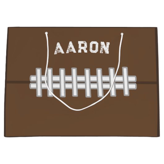 スポーツパーソナライズされたサッカー抱き枕 ラージペーパーバッグ (正面)