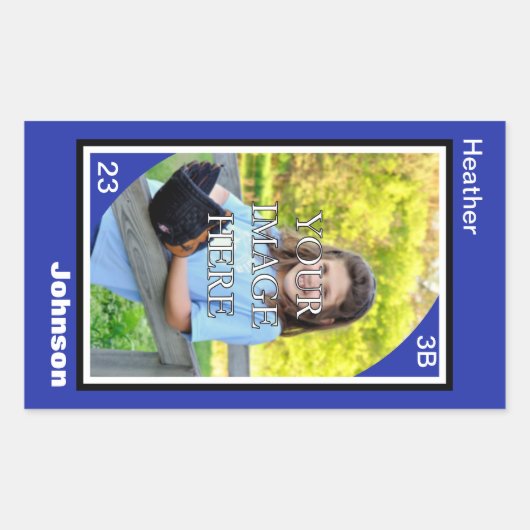 スポーツパーソナライズされたシール 長方形シール (正面)