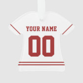 スポーツパーソナライズされたジャージースタイルオーナメント オーナメント (裏面)