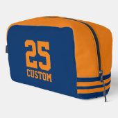 スポーツパーソナライズされたジャージー州番号アスレチックストライプスポーツ ドップキット (右コーナー)