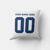 スポーツパーソナライズされたチームのモノグラムテンプレート クッション (裏面)