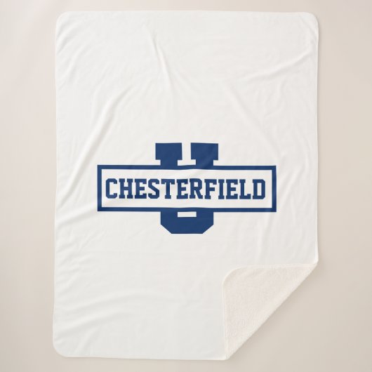 スポーツパーソナライズされたチームのモノグラムテンプレート シェルパブランケット (正面)