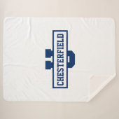 スポーツパーソナライズされたチームのモノグラムテンプレート シェルパブランケット (正面(横))