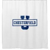 スポーツパーソナライズされたチームのモノグラムテンプレート シャワーカーテン (正面)