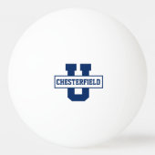 スポーツパーソナライズされたチームのモノグラムテンプレート 卓球ボール (正面)