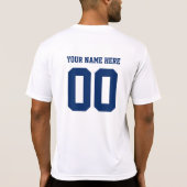 スポーツパーソナライズされたチームのモノグラムテンプレート Tシャツ (裏面)