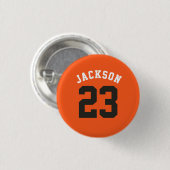 スポーツパーソナライズされたチームジャージー番号名 缶バッジ (正面&裏面)