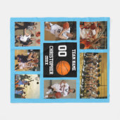 スポーツパーソナライズされたチーム フリースブランケット (正面(横))