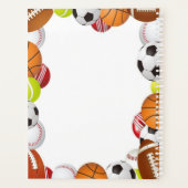 スポーツパーソナライズされたテーマ プランナー手帳 (裏面)